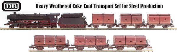 REI Models 164121 - German DB Custom Weathered Steel Coke Train Port Set